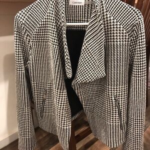 COPY - Calvin Klein Women's Houndstooth Jacket - Black and White